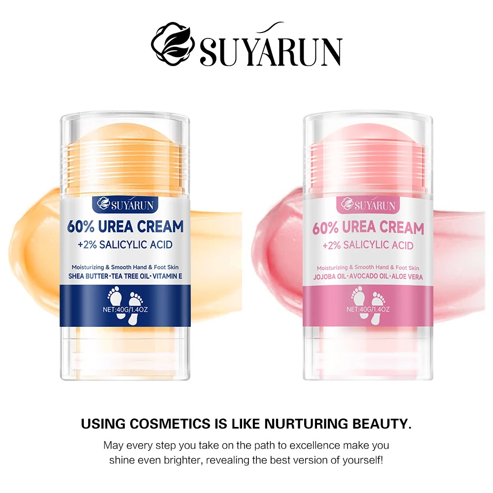 SUYARUN 60% Urea Foot Cream Stick - Moisturizing & Exfoliating, Cracked Heel Repair, Deep Hydration for Dry Feet, Long protect.
