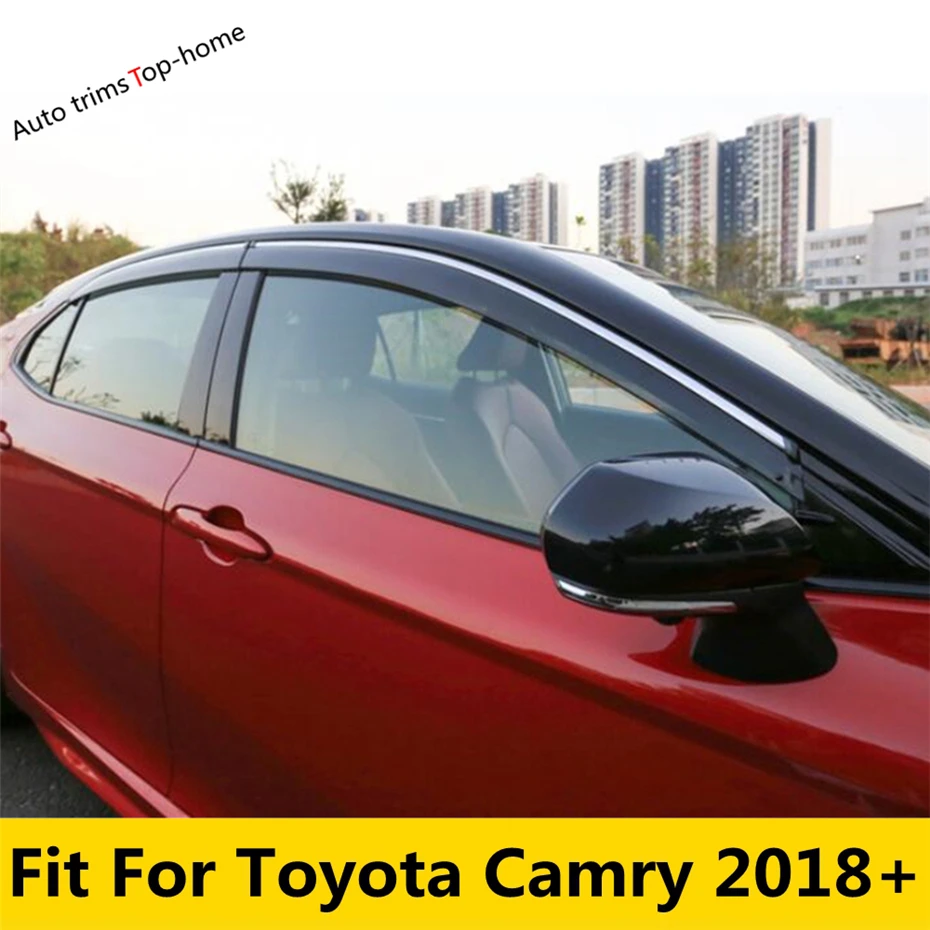 

Window Visors Awnings Wind Rain Deflector Visor Guard Vent Cover Kit Trim For Toyota Camry 2018 - 2023 Car Exterior Accessories