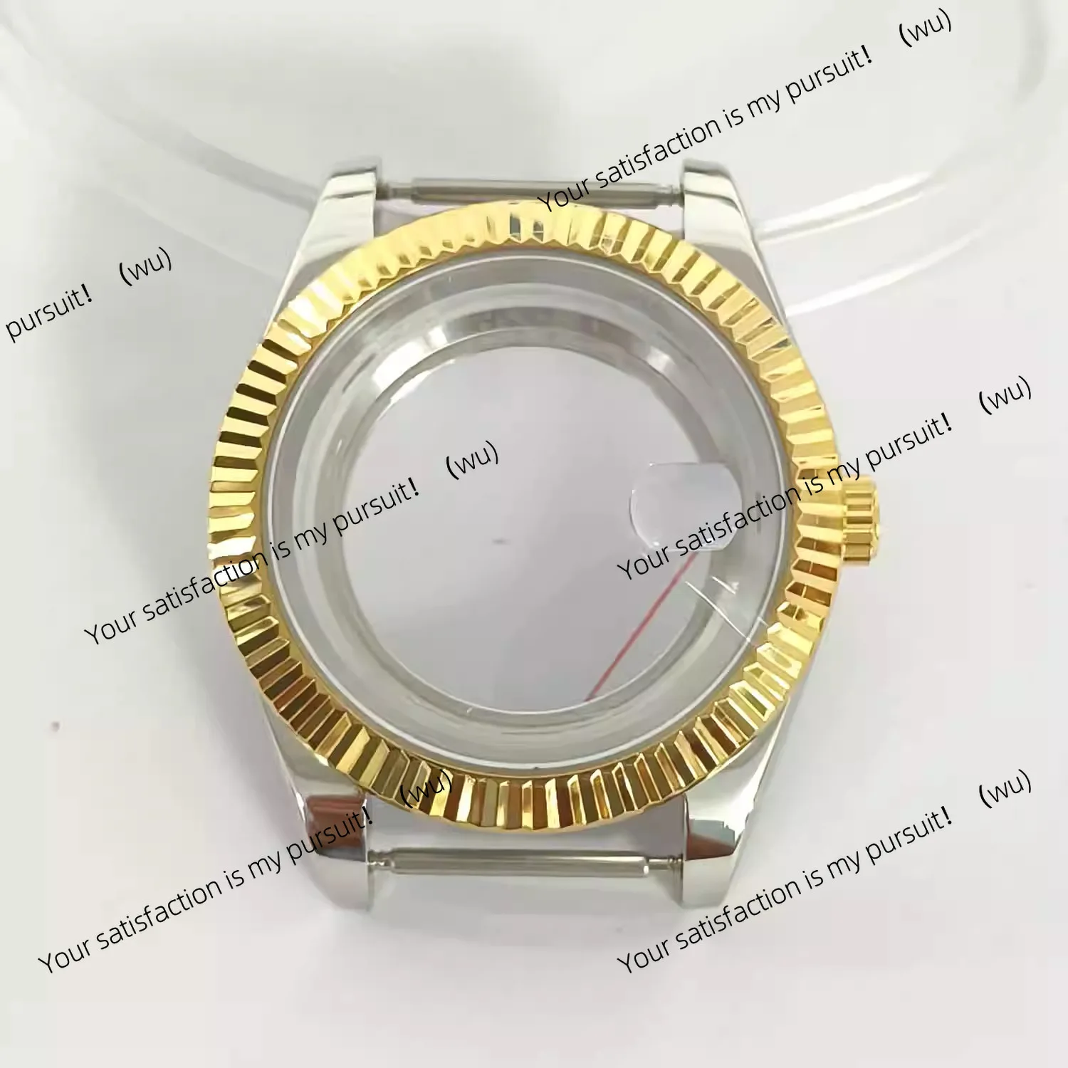 ZOCI-New watch accessories 41mm electroplated black rose gold case multi-color transparent Sapphire mirror fit 8285 movement