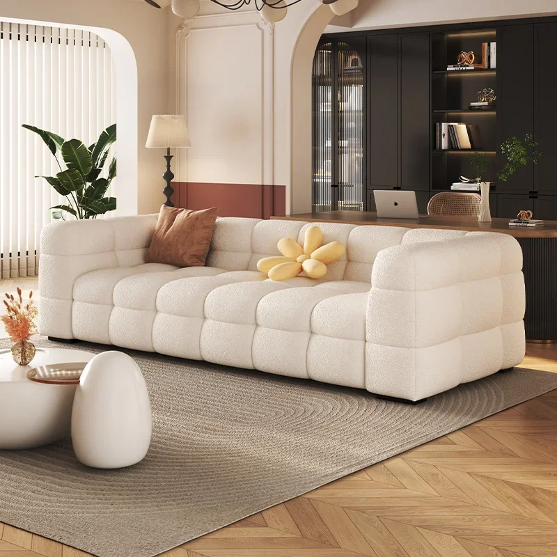 

White Individual Living Room Sofas Minimalist Nordic Modern Lounge Living Room Sofas Comfortable Cloud Relaxing Divano Furniture