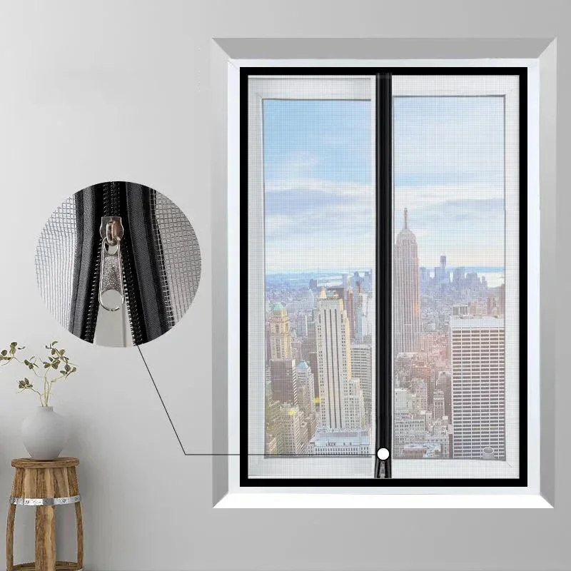 Mosquiteras con cremallera para ventana, mosquiteras para interiores, materiales de malla DIY, nano pantallas personalizadas para el hogar
