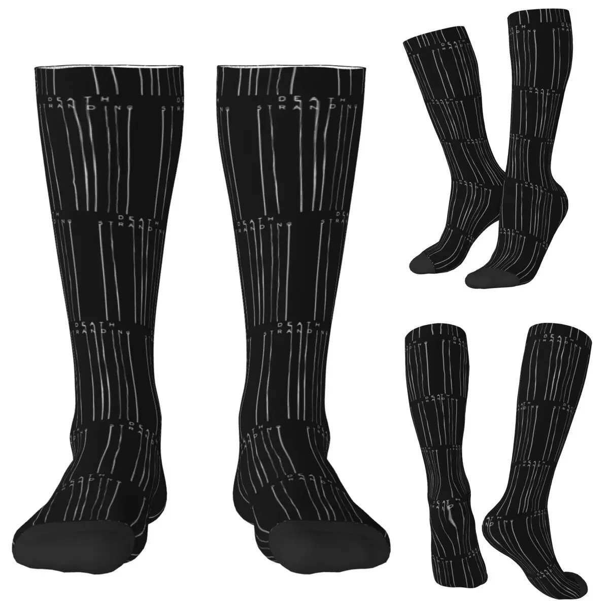 White Death Stranding Game For Fans Socks Harajuku Stockings All Season Long Socks Accessories for Unisex Birthday Present
