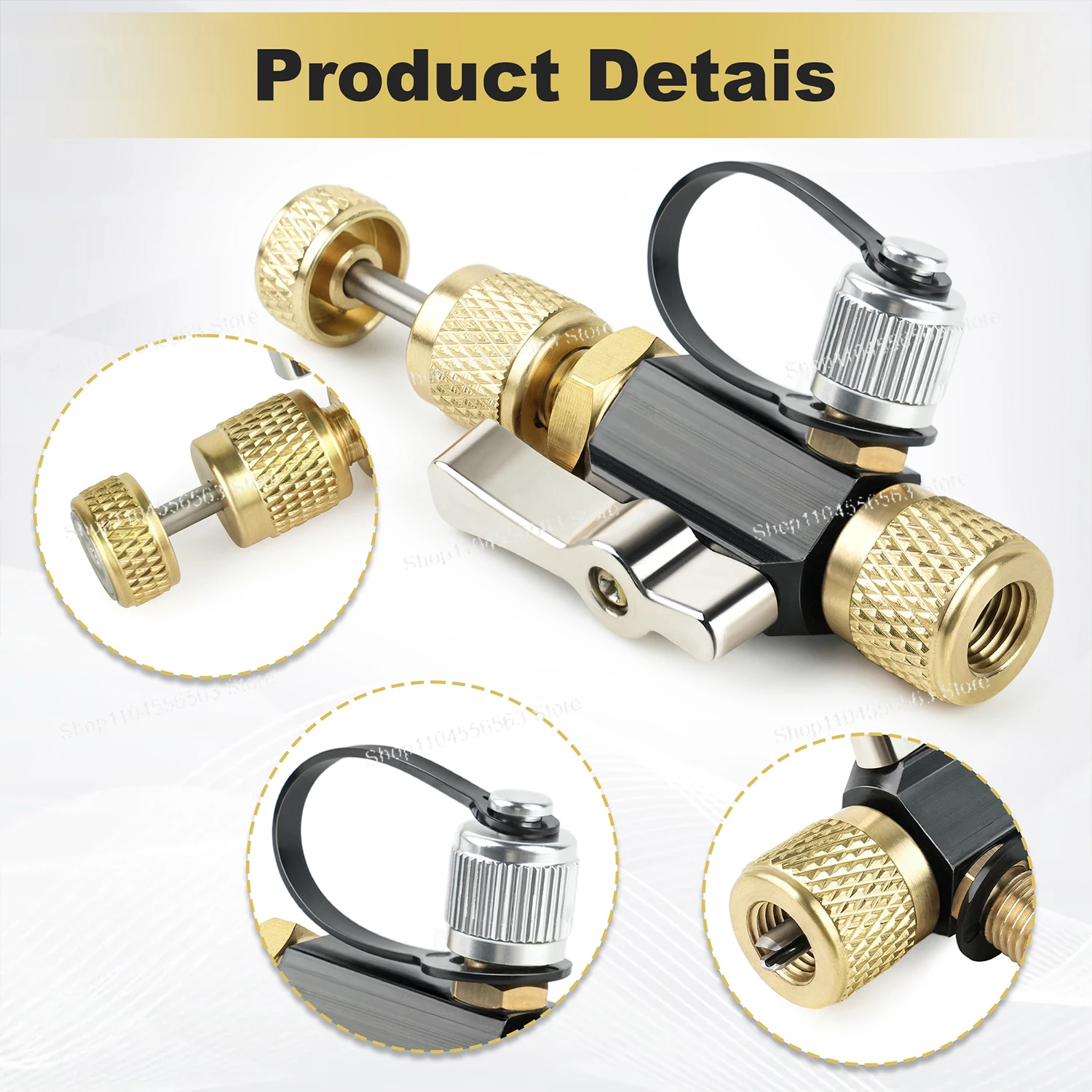 真空定格バルブコア取り外しツール – 1/4 インチシステム接続