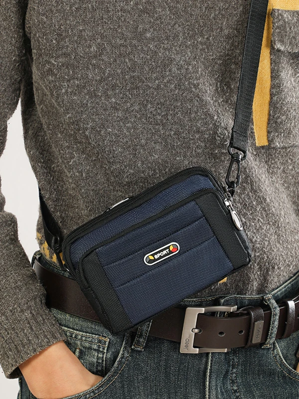 

New Men's Crossbody Bag Casual Large Capaci Waterproof Faion Mobile Phone Bag Single oulder Bag Leisure Bapa