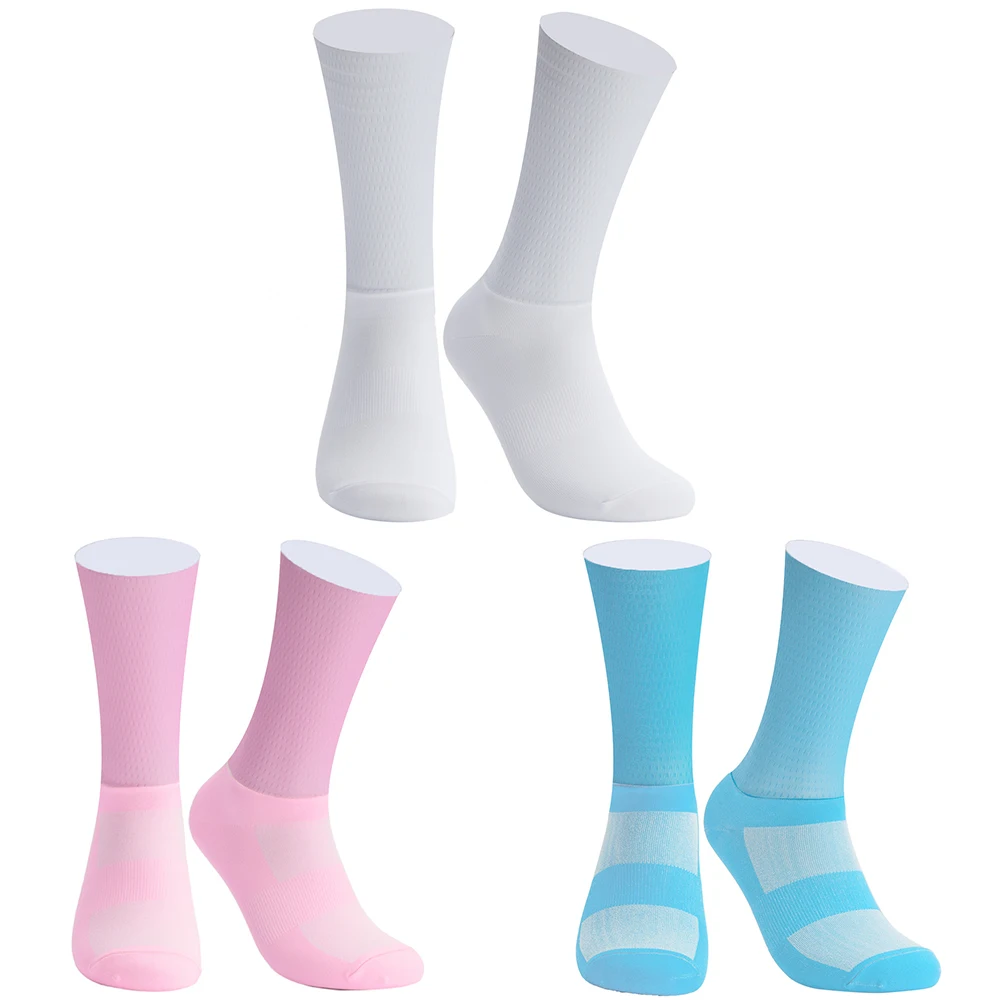 2023 Summer Aero Bike Team New Cycling Sock Silica Gel Non-slip Breathable Pro Racing Sports Socks Men Women Calcetines Ciclismo