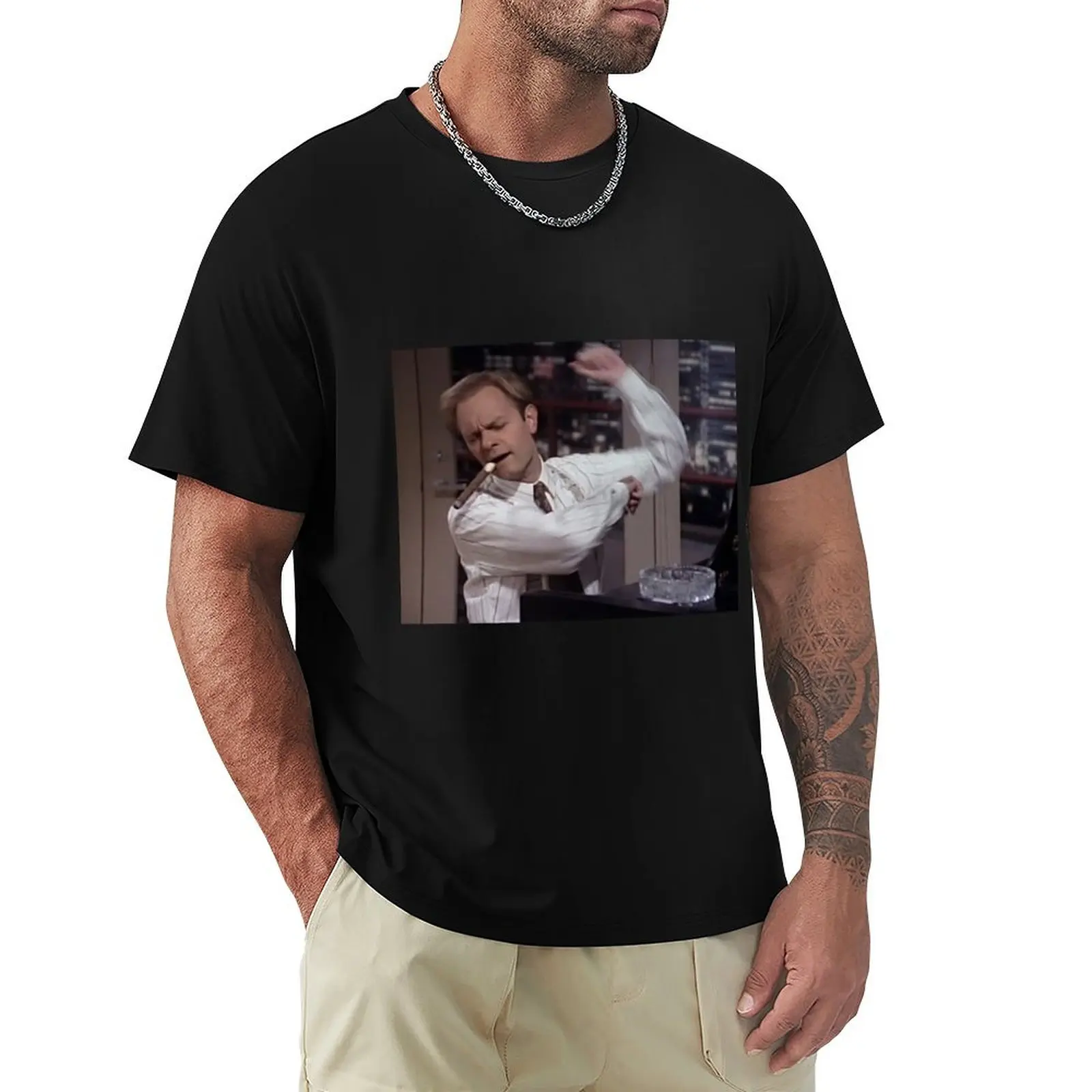 Niles Crane T-Shirt Stylish Print Short Sleeve Tee