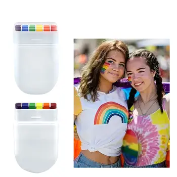 12色水溶性彩虹顏料盤 兒童臉部身體彩繪,萬聖節舞台妝 身體彩繪顏料 臉部彩繪 8 最佳銷售 彩虹臉部彩繪 - №4