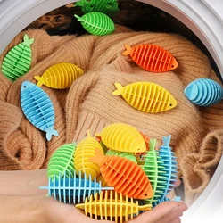 Laundry Ball Silicone Fish Cloth Hair Anti-tangle Cleaning Tools Pet Hair Remov Washing Machine Hair Catcher Laundry Accessories
