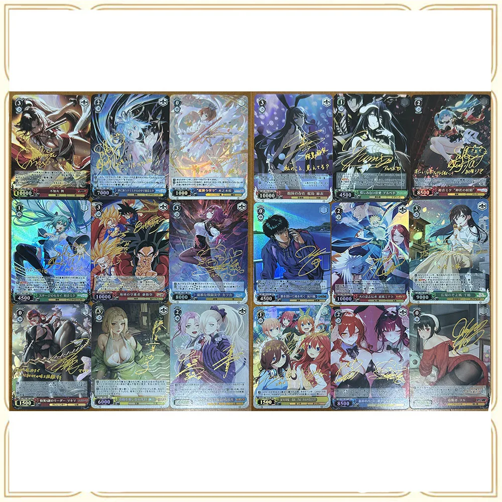 

9PC/Set Anime Weiss Schwarz DIY ACG Boy Games Toys Birthday Gifts Collectible Cards Ayanami Rei Sakurajima Mai Miku Makima