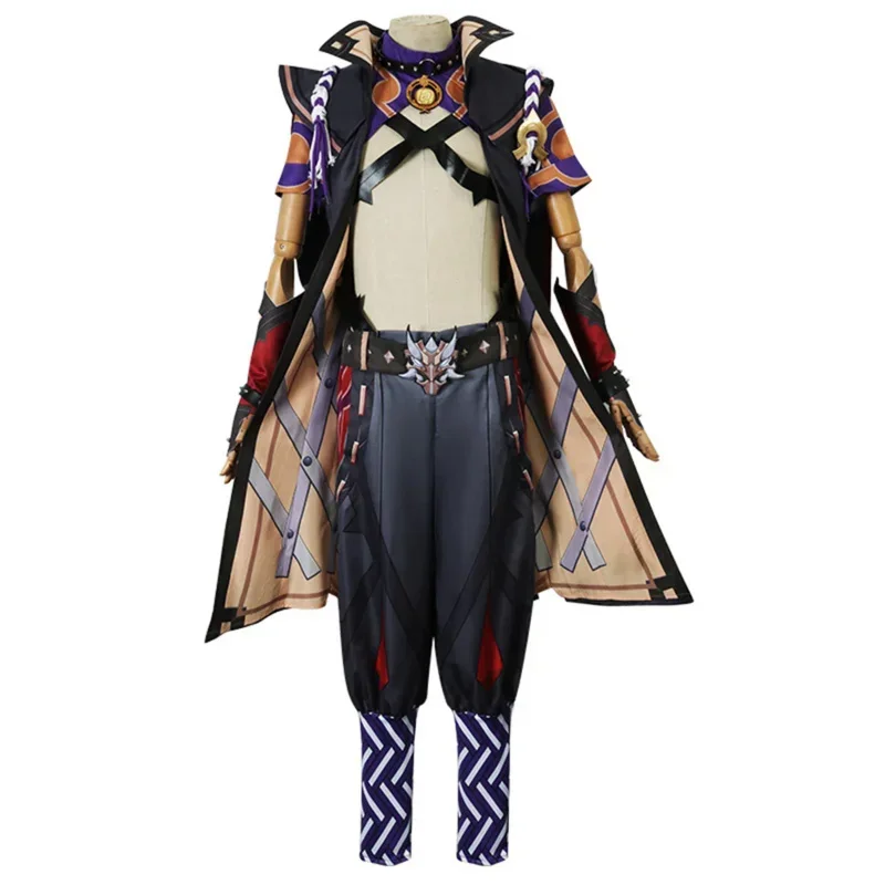 Genshin Impact Arataki Itto Cosplay Traje para Homens e Mulheres, Roupas Anime, Quadrinhos, Trajes de Halloween, Itto