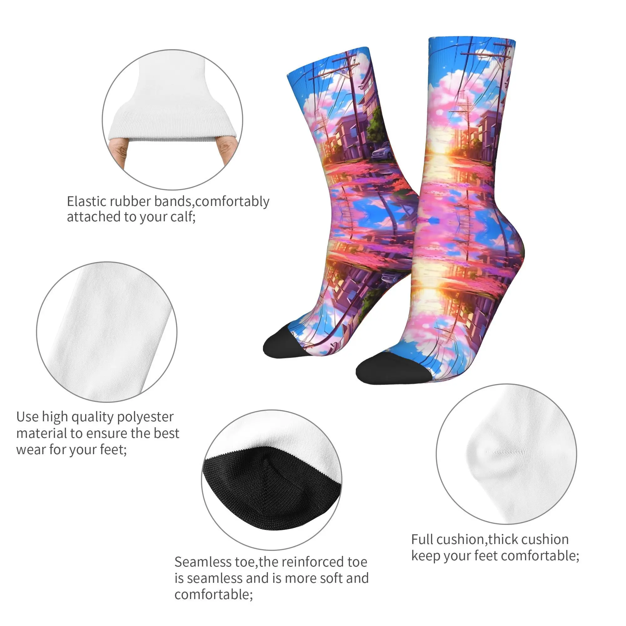 Sun Rise After Rain Men Socks Cycling Novelty Spring Summer Autumn Winter Stockings
