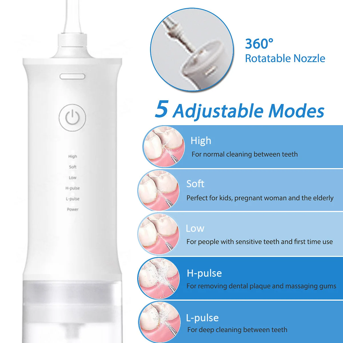 Household Electric Dental Irrigator Portable Oral Irrigator Cleaning Water Dental Floss High-power Large Capacity