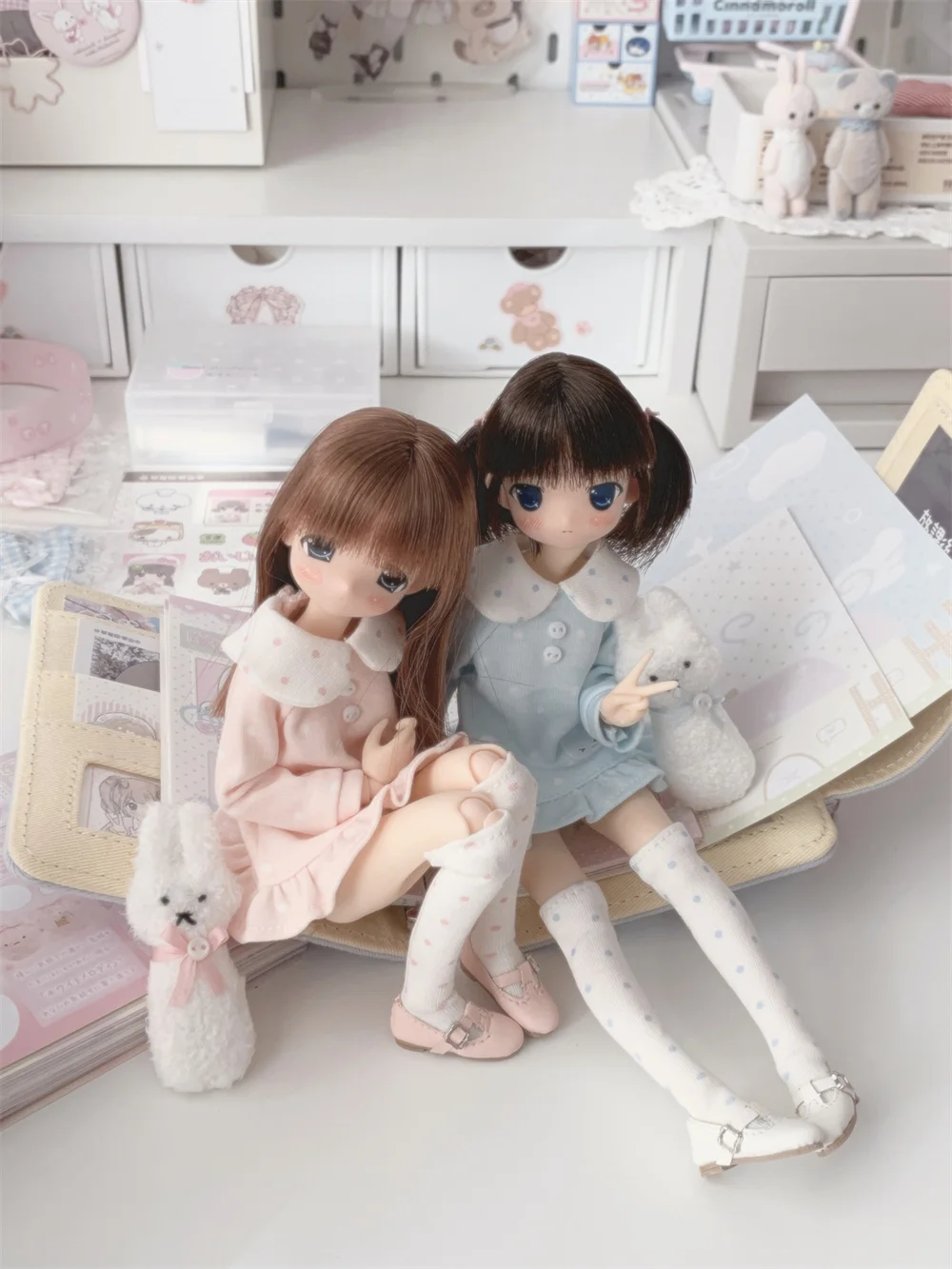 Spot Inventory Mini Toys Girls ob22 Multi-color Loafers Versatile Staple Pink White BJD Shoes Cute Daily Doll Accessories