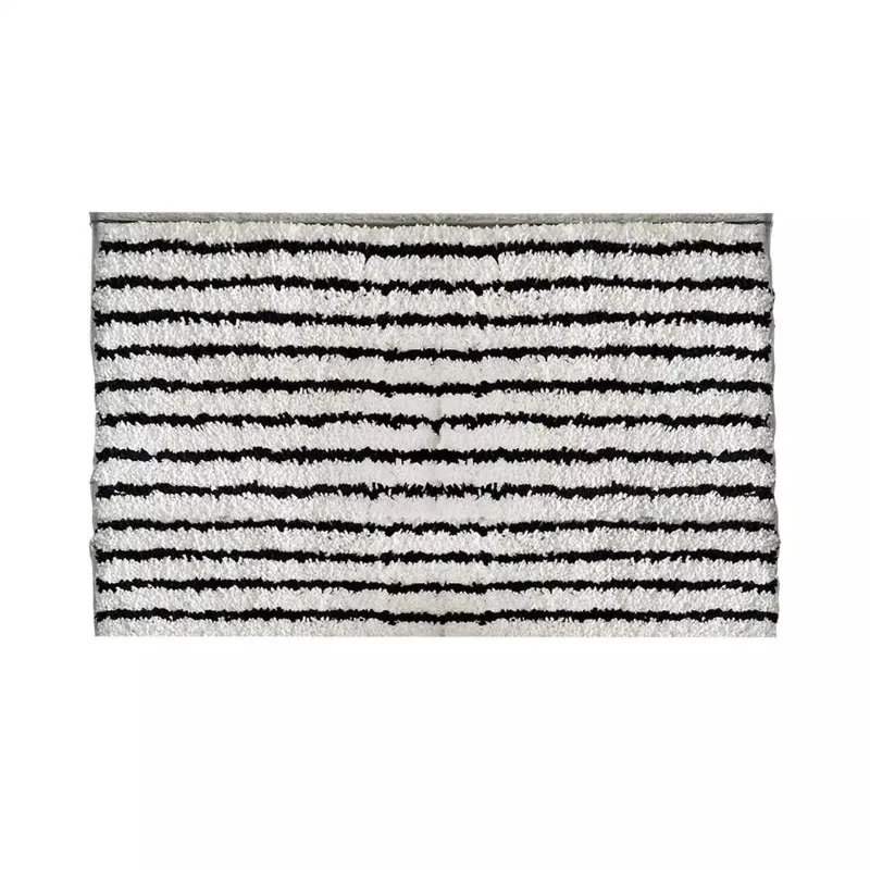 Personalized striped carpet, bedroom bedside carpet, bathroom absorbent anti slip floor mat, imitation velvet