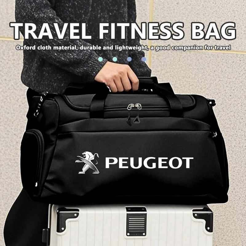 For Peugeot Sport Fitness Travel Bag Handheld Short Trip Luggage Bags 307 308 206 207 208 407 508 5008 106 107 205 4008 301