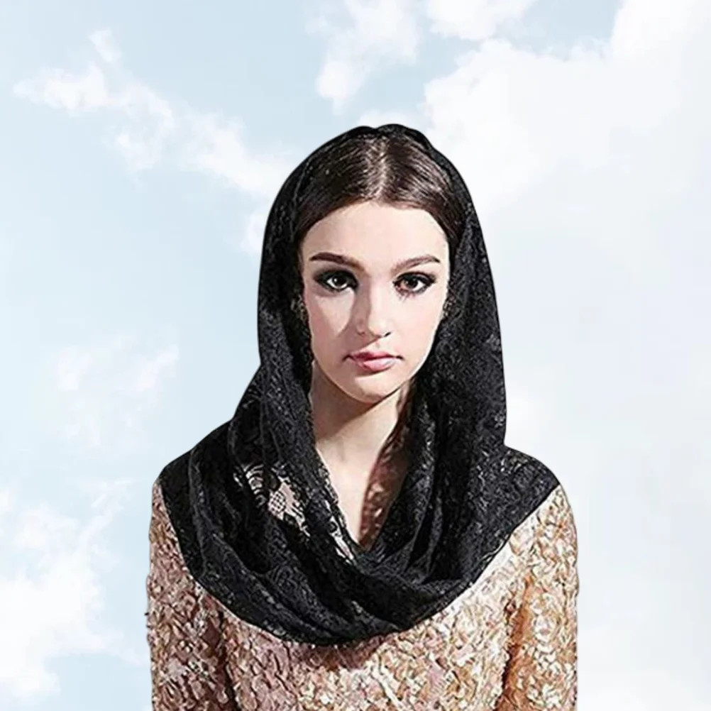 Charming Wedding Veil Creative Neckerchief Catholicism Headband Special Occasion Scarf Lace Women