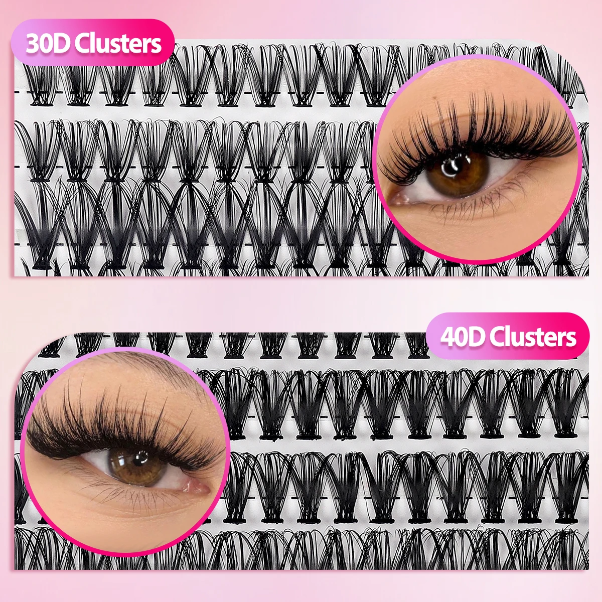 Magefy 180/280 cluster cílios individuais com pinça escova de sobrancelha multi-purpose escova lash extensão diária ferramenta de maquiagem dos olhos