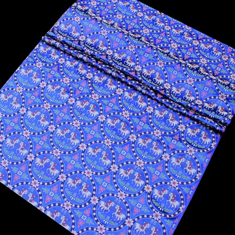 Shu Jin Fabric Brocade Cloth Beading Horse Pattern Recovery Clothing Fashion F Hanfu Fabric Customization