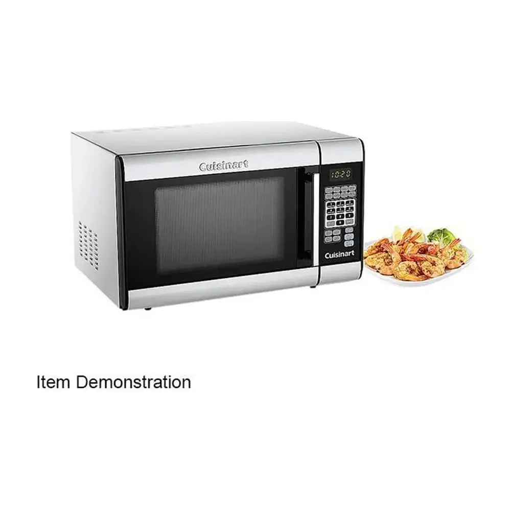 Stainless Steel Microwave Oven 1.0 Cubic Feet 2-Stage Operation 1000W Touchpad Controls Defrost Options Seamless Design 25