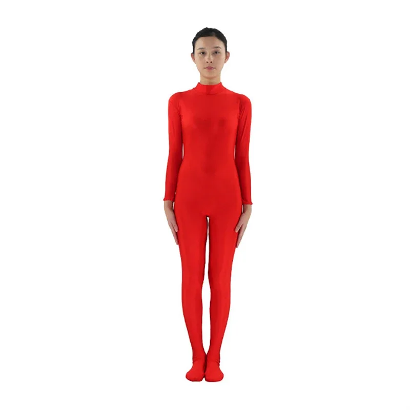 Ainclu-body completo Zentai de LICRA para mujer, medias de segunda piel para adultos, disfraz de Halloween