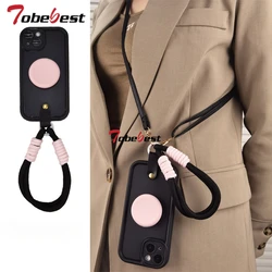 Crossbody Lanyard Necklace Wrist Strap phone Holder Case For Xiaomi POCO X6 X5 X3 F6 F5 F4 M6 M3 Pro NFC C40 5G Silicone Cover