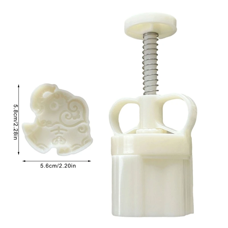 ختم المعجنات الجميلة في الفيل ، صانع كعكات القمر التقليدية مع نمط فريد لعشاق الخبز A2BB #3