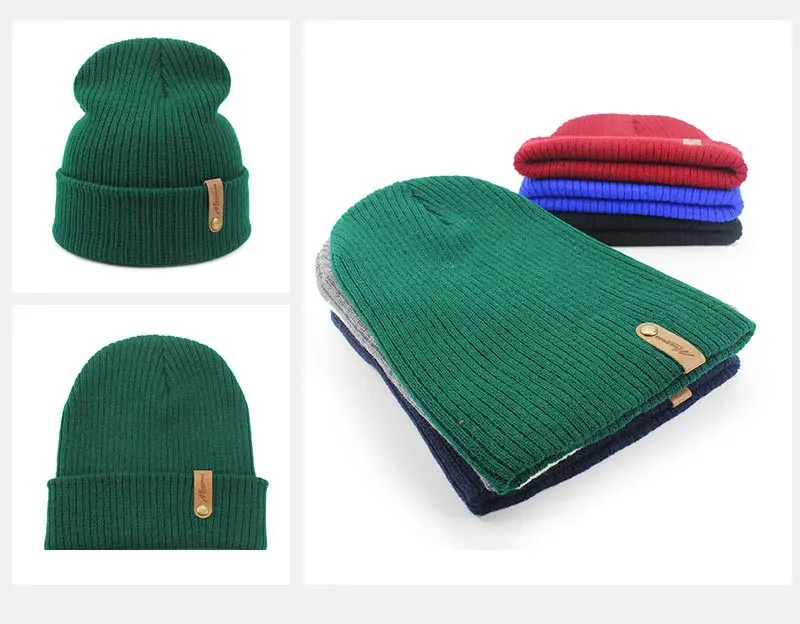 Marke Oohmy Strickmützen für Männer und Frauen, Skullies-Kappen, wärmende Mütze, lässige Mütze, einfarbig, männlich und weiblich, Winter, 2024 – Detail 16