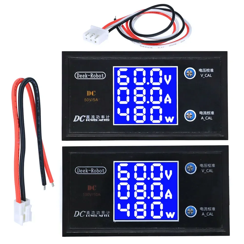 Voltímetro LCD digital, amperímetro, wattímetro, tensão, corrente, medidor de energia, detector de volts, monitor testador, DC 0a 100V, 10A, 1000W