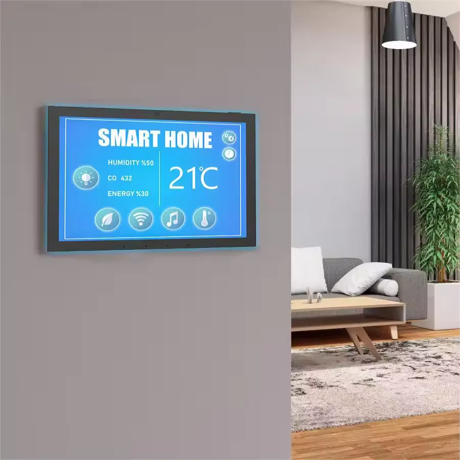 15.6 Inch Wall Mounted Android 13 Smart Control Panel Zigbee Matter Home Controller Tuya 4-Mic Alexa Home Assistance Supported