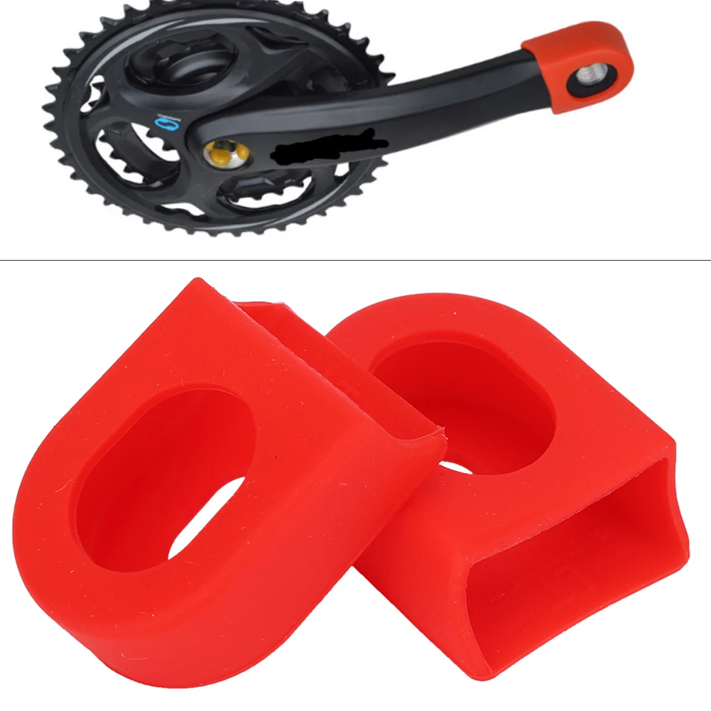 1 Pair Rubber Crank Arm Protector Cover Mountain Road Bike Universal Crankset Protective  Cycling Accessories