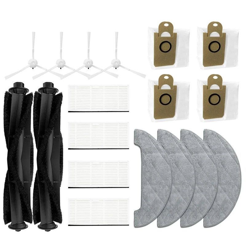 ABLE-สําหรับ Miwhole M8 Pro อุปกรณ์เสริมหุ่นยนต์สูญญากาศ Roller แปรงด้านข้าง HEPA FILTER Mop ผ้าฝุ่นกระเป๋า