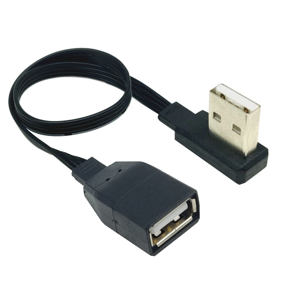 5CM 10CM 20CM 50CM 100CM USB verlängerung kabel ellenbogen 90 grad rechtwinklig L-geformt ellenbogen daten kabel USB 2,0 ellenbo