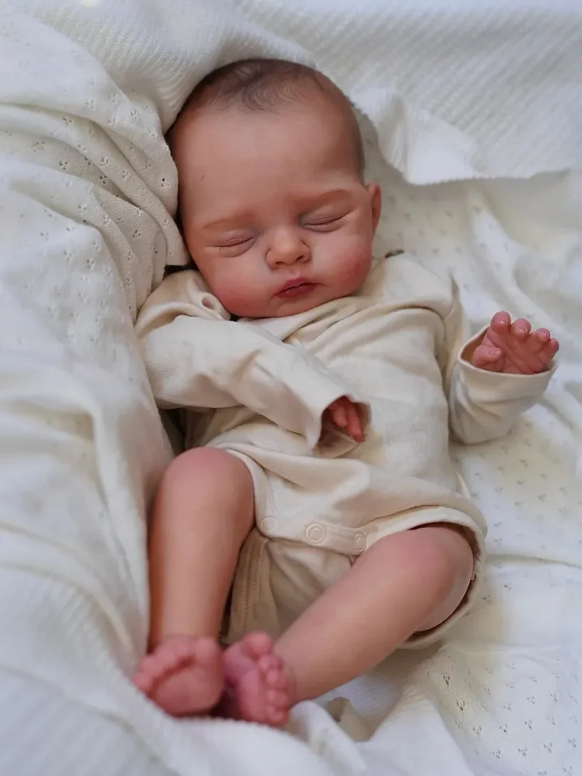 

Cokela 20inch/50cm Real baby doll Real Soft Touch Baby Realistic Silicone Reborn Baby Doll With Hand-Drawing Hair