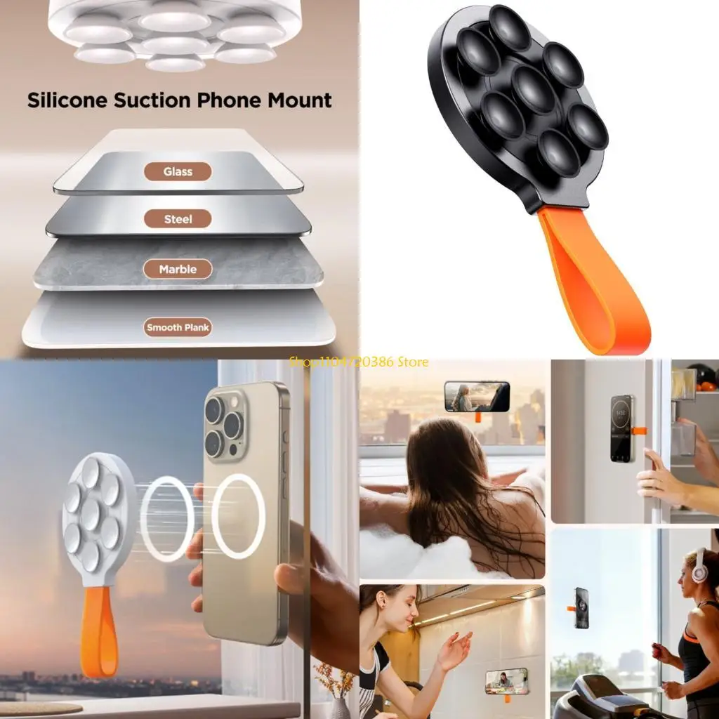 

K0EA Магнитная подставка для телефона на присоске для телефона 16 15 14 Многоцелевой портативный силиконовый держатель для