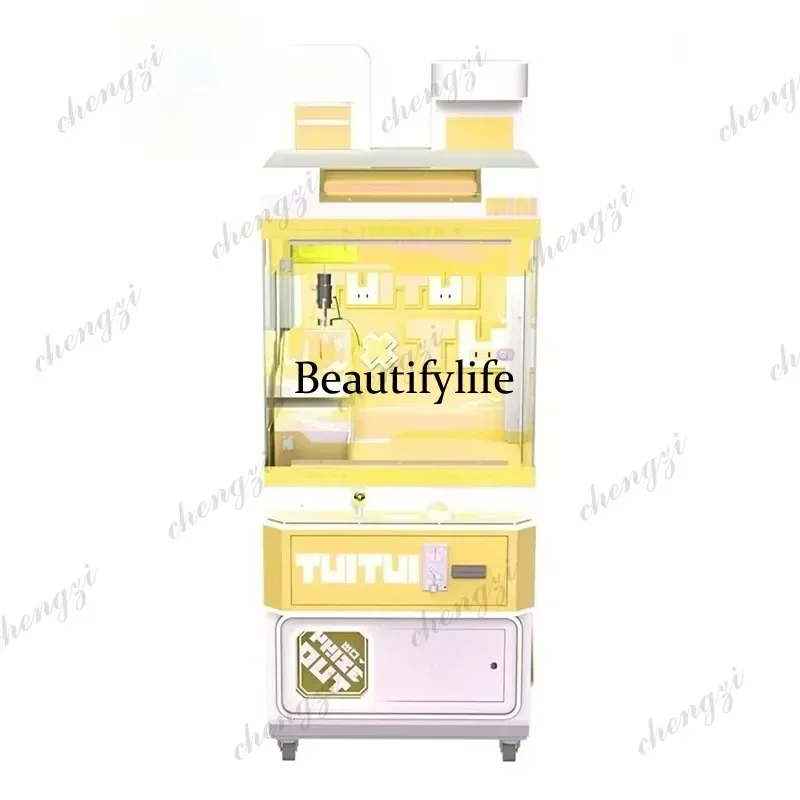 HR  Space Rabbit Metal Award Clip Coin Pusher and Claw Cabinet Game Machine Doll Machine with Coin Payment Method view 3