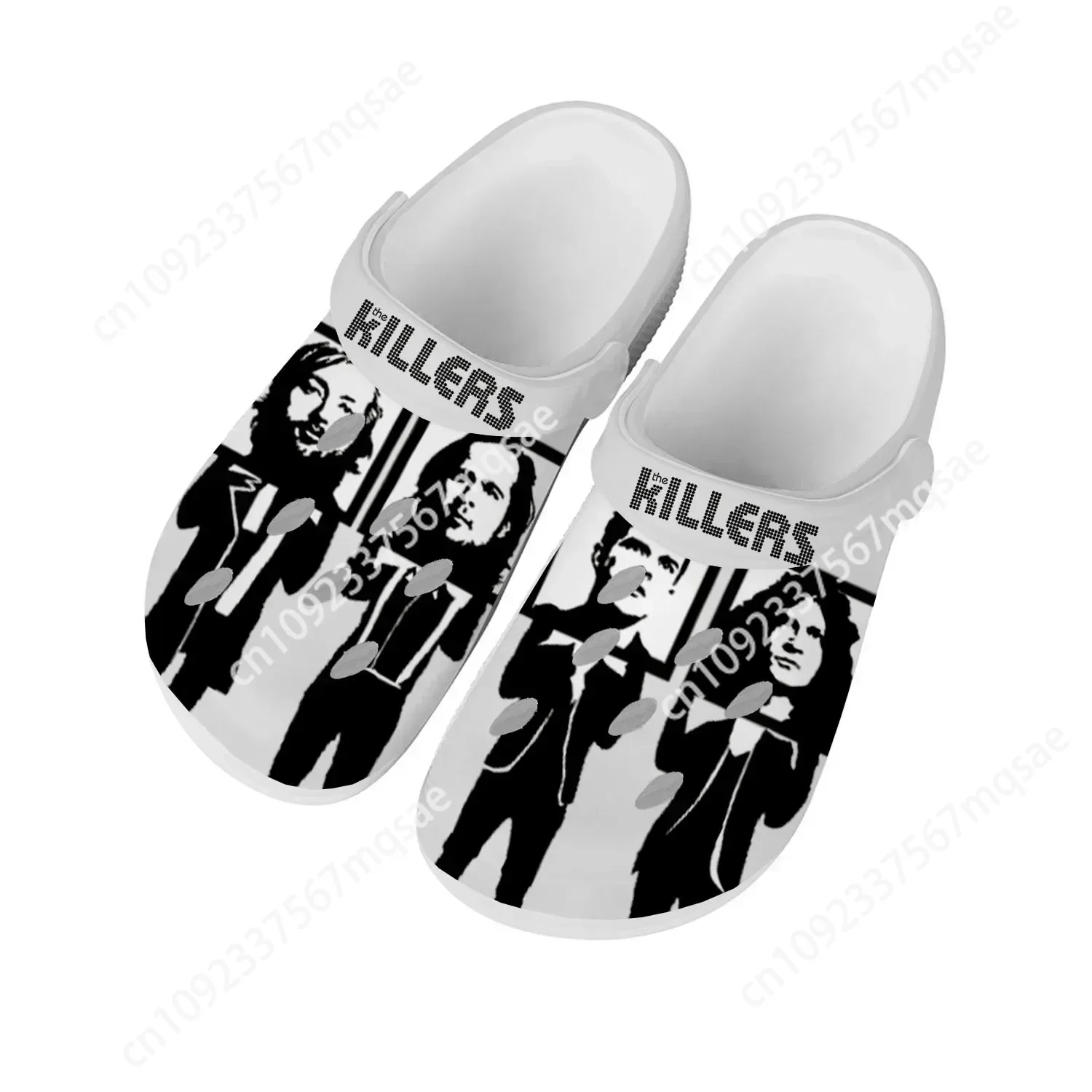 The Killers Rock Band Home Clogs Custom Water Shoes Mens Womens Teenager Shoe Garden Clog Breathable Beach Hole Slippers White