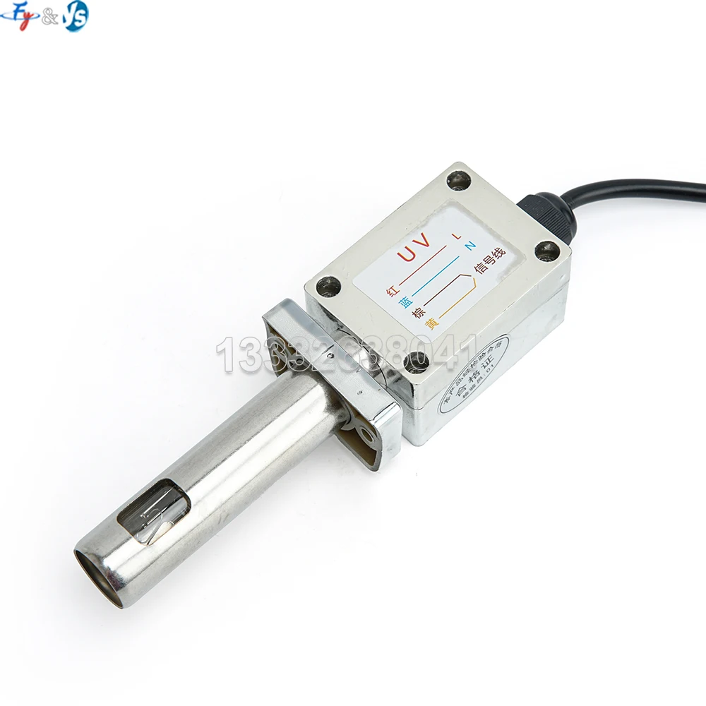 Discount UV Flame Detector - Photoelectric Eye Fire Sensor Combustion Safety Eye for Oil/Gas Burners High Temperature Resistance