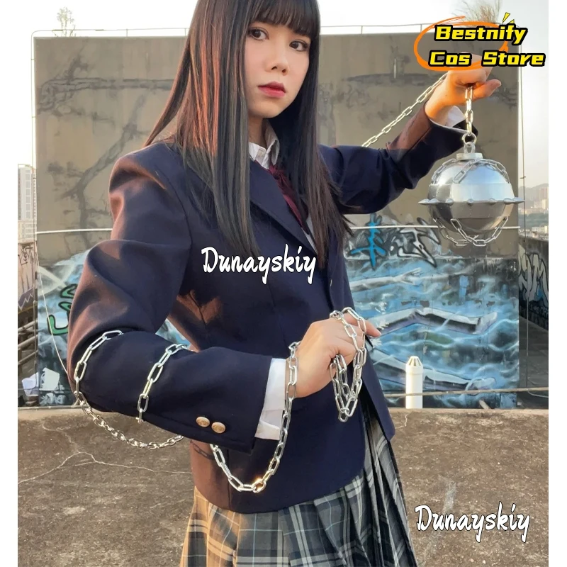 Movie Kill Bill Gogo Yubari Cosplay Prop Meteor Hammer 2 Meters Long Chain Halloween Decoration Accessory Props