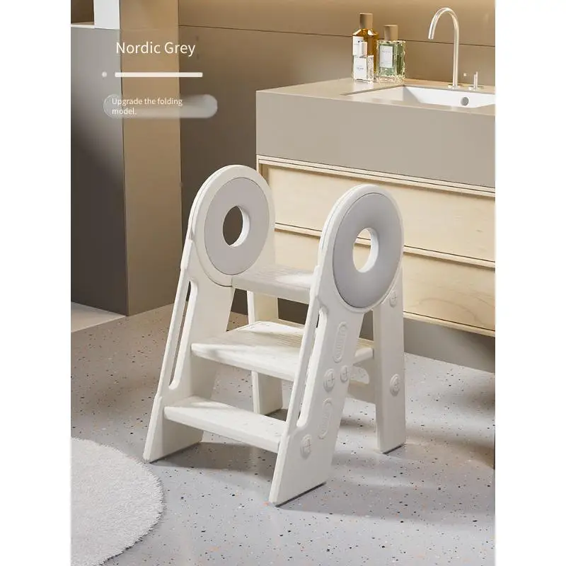 ベビーステップスツール、子供用トイレトレーニングステップラダー、ハンドル付き滑り止めバスルームスツール、幼児用シンクアクセス、トイレ学習用