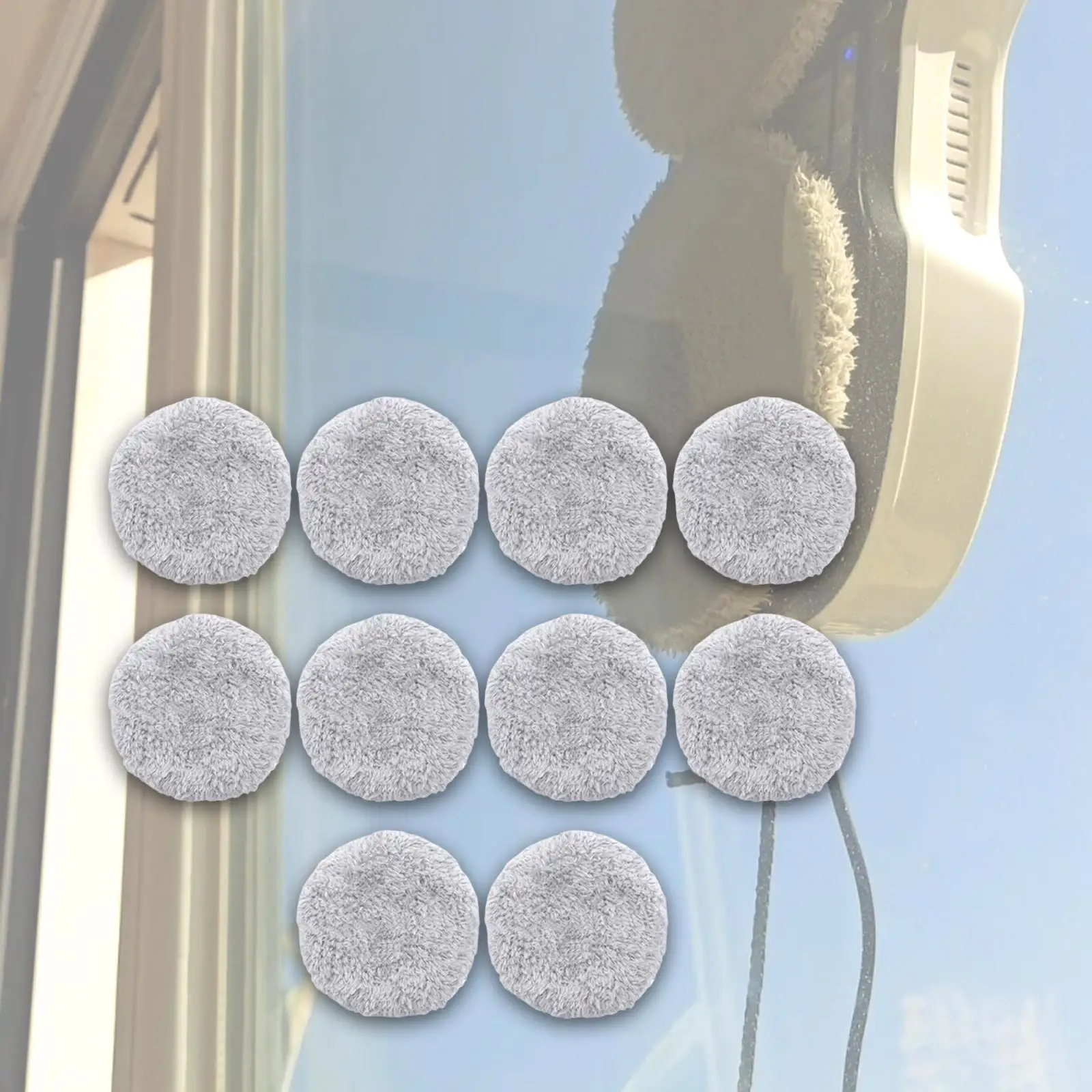 Cleaning Pad Durable Microfiber Washable Round Cloth Universal Window Cleaning Robot Accessory for Home Windows