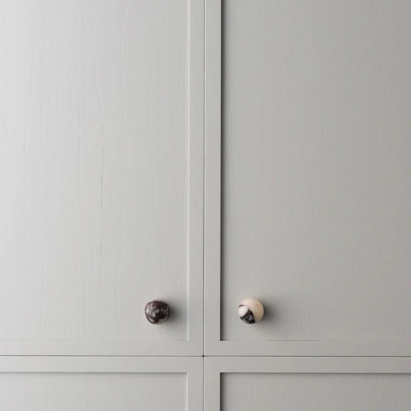Italian light luxury drawers wardrobe cabinet natural marble small handle high-end villa creativity