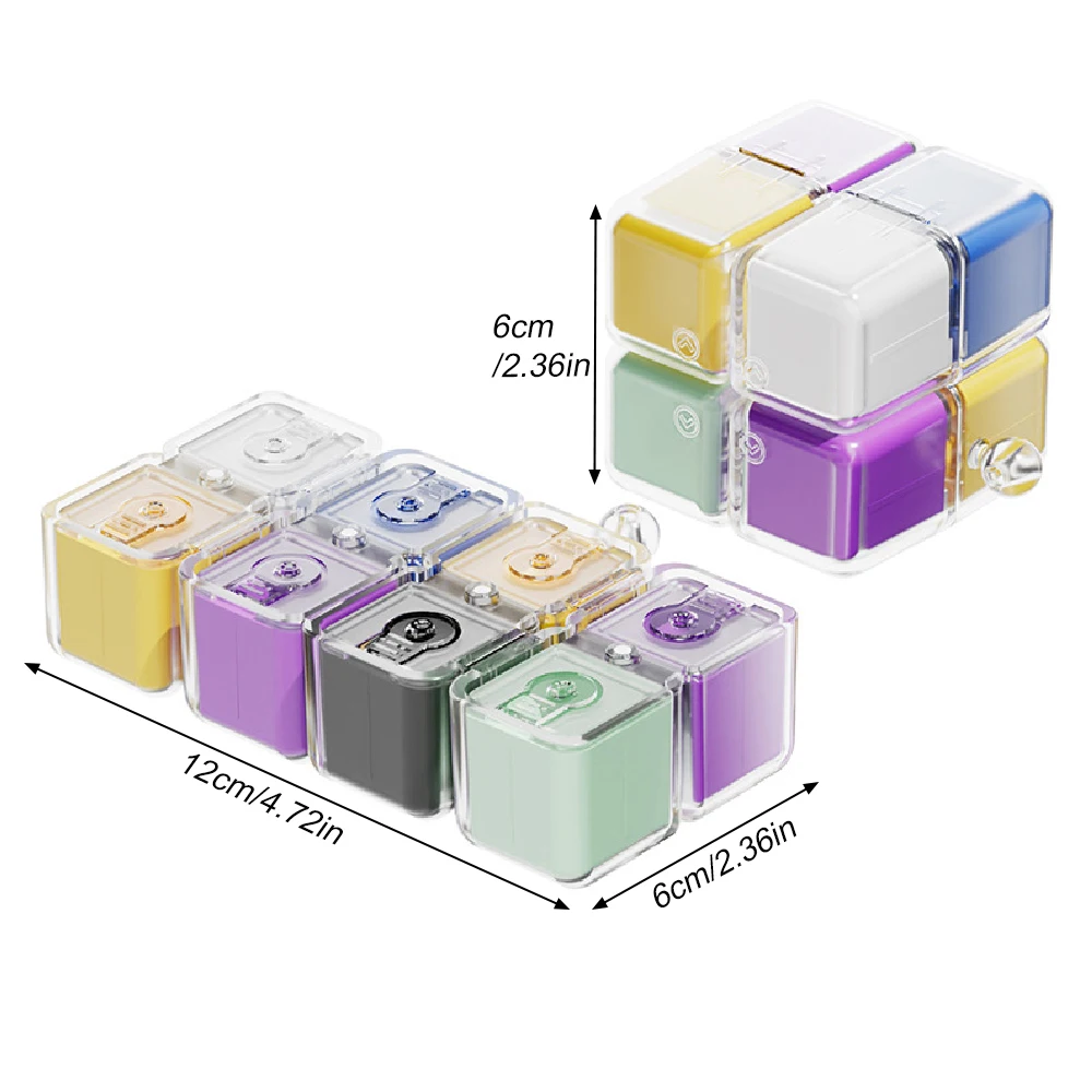 1PC Magic Cube 8-Grid Medicine Storage Box Sealed Moistureproof Travel Essential with Hanging Rope Creative Storage Solution