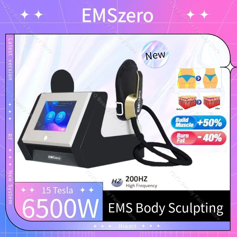 

EMSzero 15 Tesla 6500W EMS Portable Muscle Stimulation Slimming Weight Loss Engraving Body Sculpting Machine Salon Hiemt RF