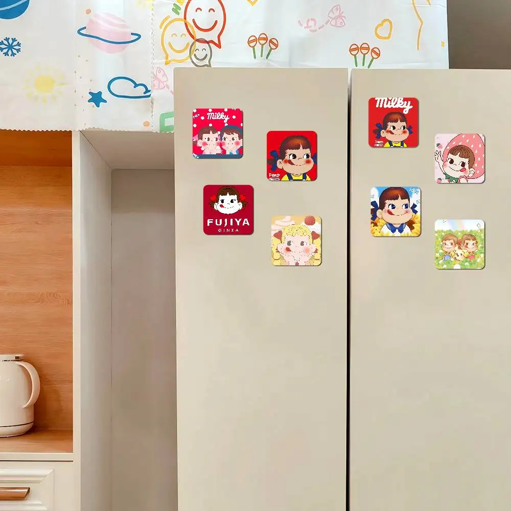 CUTE M-Milky P-Peko-chan 1 قطعة مغناطيس الثلاجة شخصية المغناطيسي دائم البلاستيك مربع الصورة سطح مغناطيس الثلاجة #4