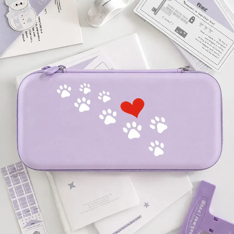 Macaron Color Hard Storage Bag for Nintendo Switch Lite/OLED Portable Travel Gaming Accessories Storage Bag With Mesh Pockets