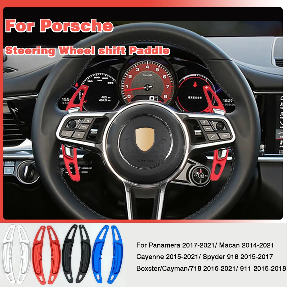 

Car Steering Wheel Gear Shift Paddle Extension For Porsche Cayenne Panamera Macan 911 718 Boxster Cayman Spyder 918