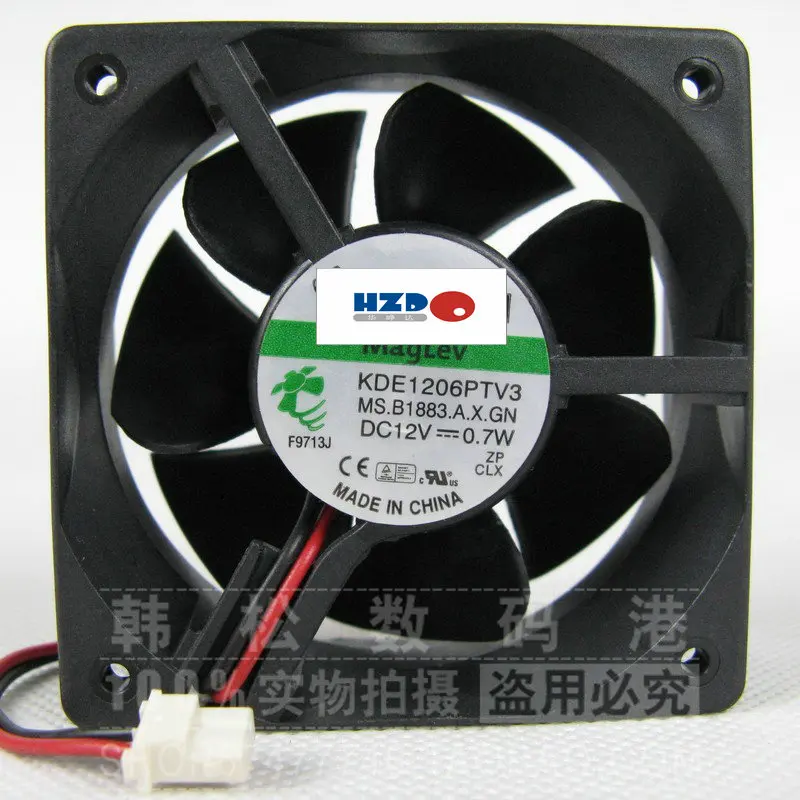 KDE1206PTV2 KDE1206PTV3 cooling fan KDE1206PTB1 60*60*25MM 12V 2wire 3wire