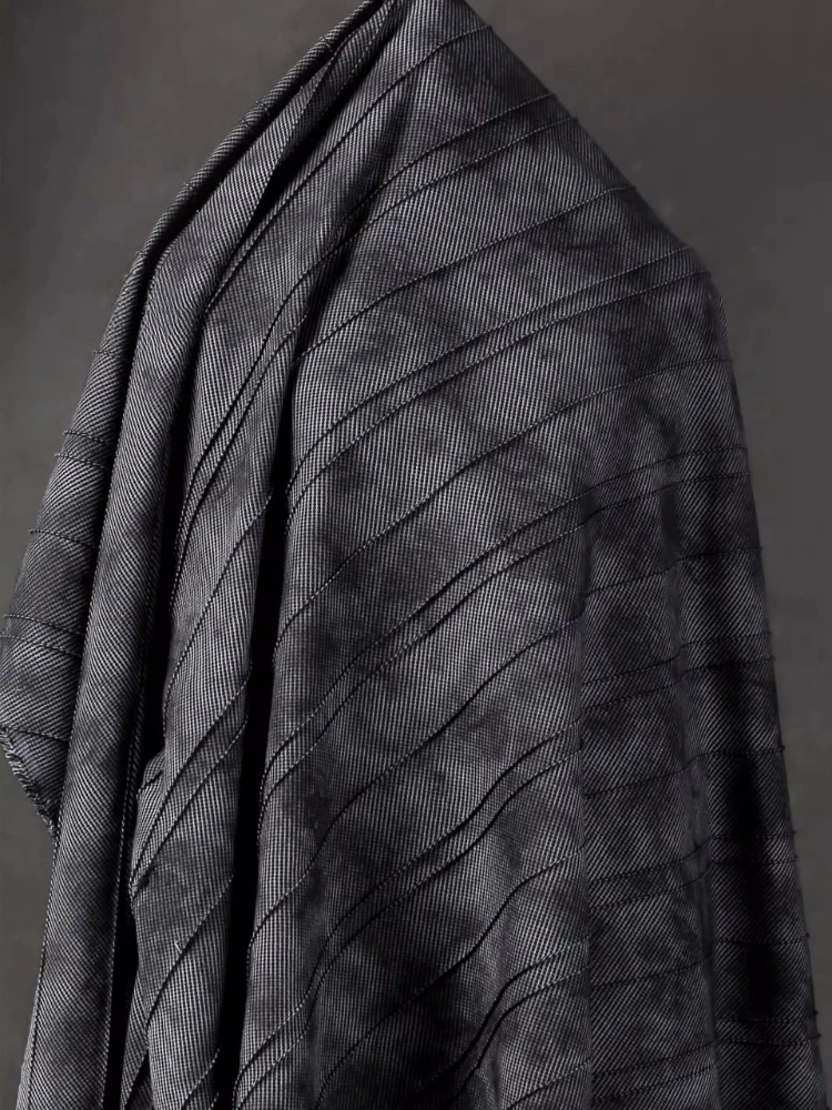 

Tie Dye Pleated Crushed Oblique Seam Cotton Fabric for Bag Dress Pants Clothing Design Diy Cloth By The Meter Sewing Material