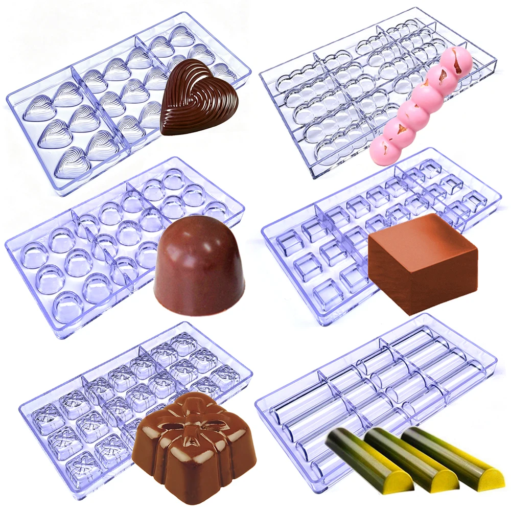 Dome Mold Clear - Polycarbonate Chocolate Mold Multi Shape, Heart