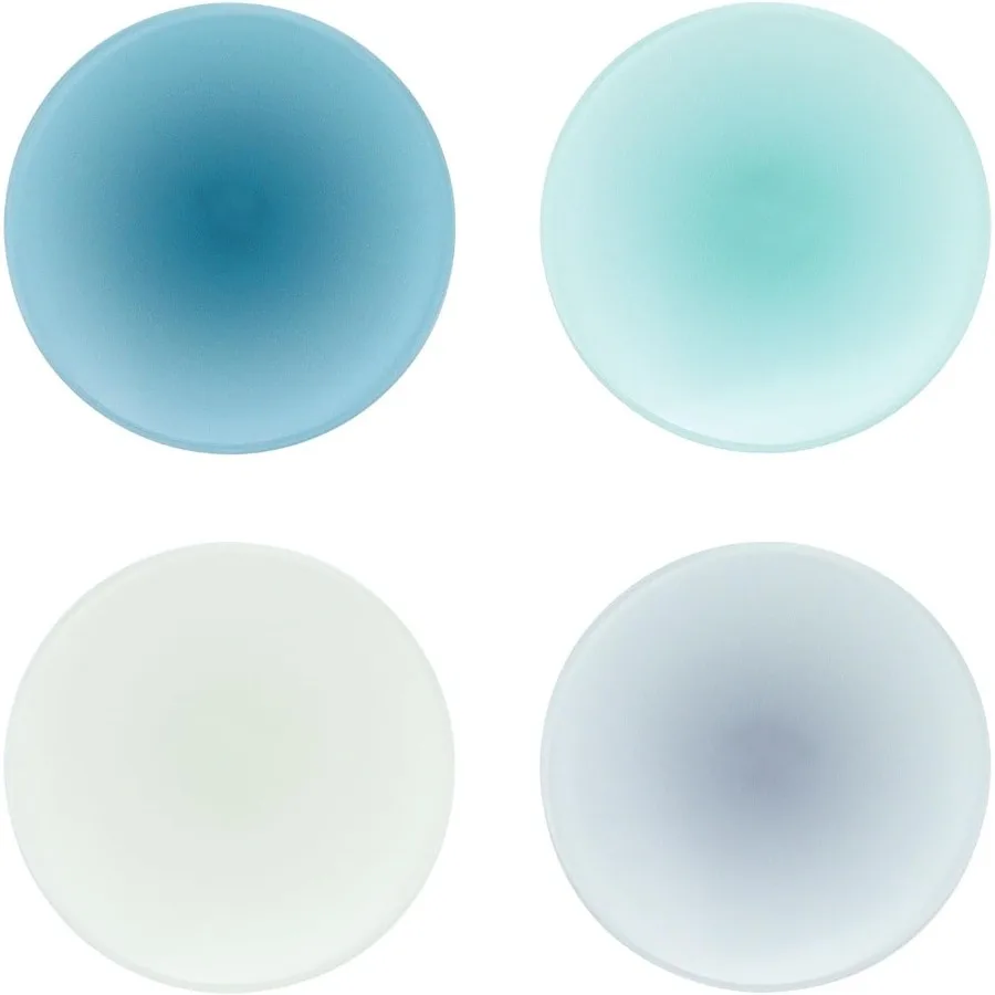 

Drink Coasters Light Blue Coaster Set of 4 Acrylic Coasters for Drinks Heat Resistant Cup Coasters for Table Tabletop Protectio